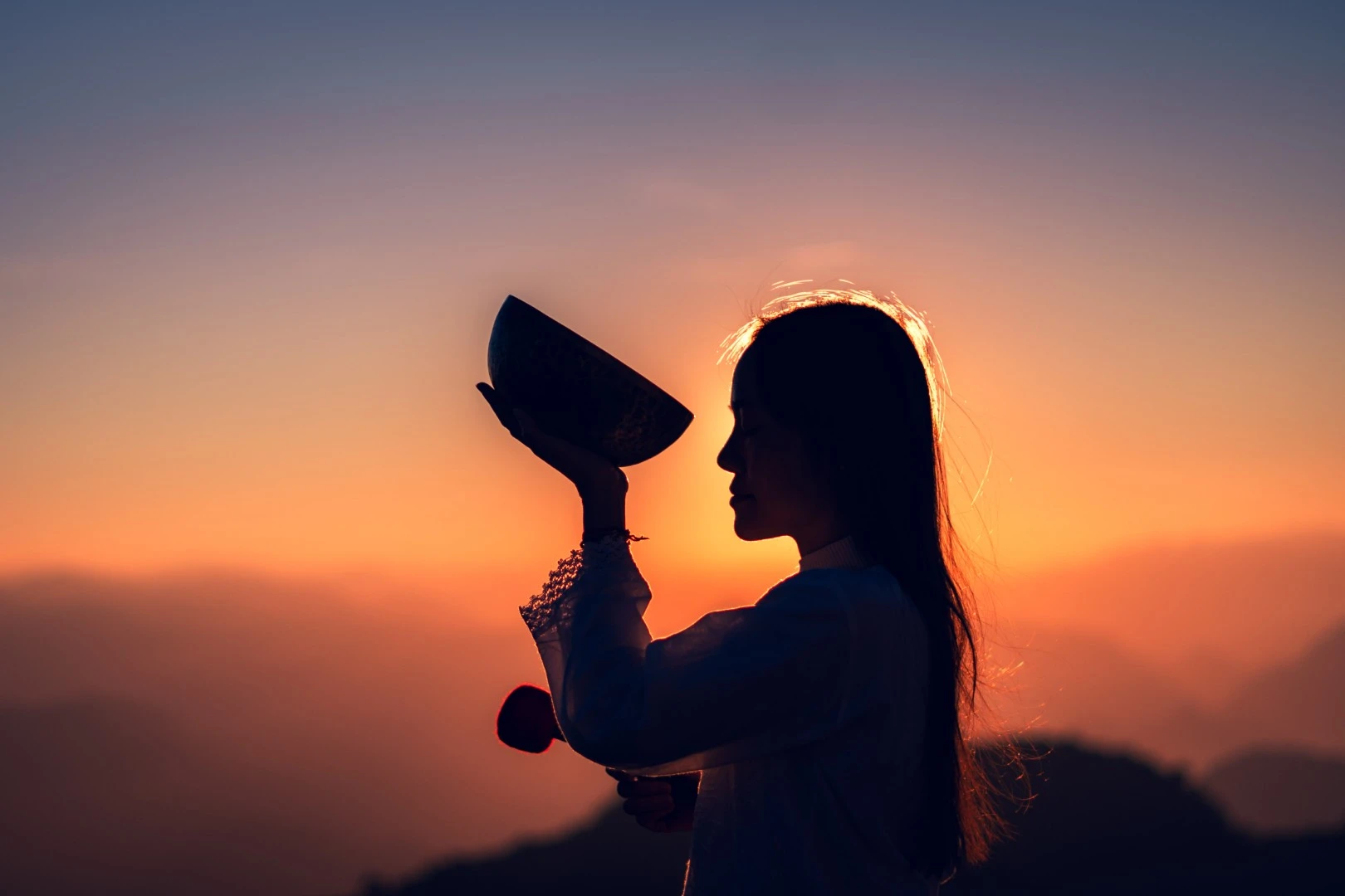 Mountain yoga session